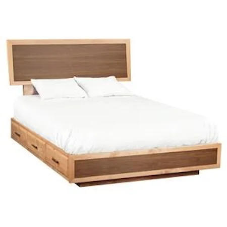 Queen Adjustable Headboard Storage Bed